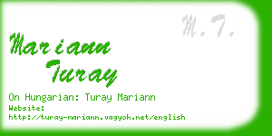 mariann turay business card